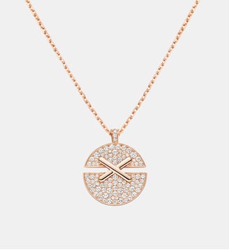 Pendentif à graver en or rose et diamants Moyen modèle - Chaumet - Or rose