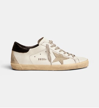 Baskets basses Super Star en cuir - Golden Goose - Blanc et noir