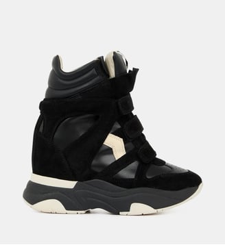 Baskets montantes Balskee Wedge - Isabel Marant - Noir et blanc