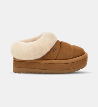 Mules à plateforme Tazzlita en cuir suédé - Ugg - Marron et blanc