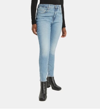 Jean skinny 721 en coton taille haute - Levi's - Bleu clair