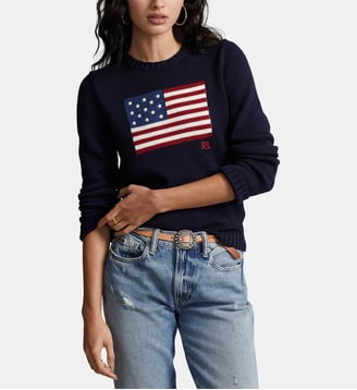 Pull cintré en coton à logo - Polo Ralph Lauren - Multicolore