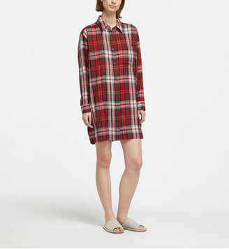Chemise de nuit à carreaux - Tommy Hilfiger - Rouge
