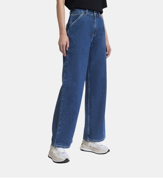 Jean Jens ample coton signature - Carhartt WIP - Bleu moyen
