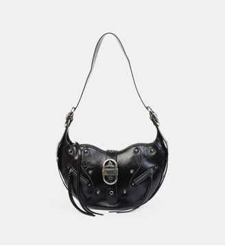 Sac à main demi-lune Tessa en cuir suédé - Jw Pei - Noir