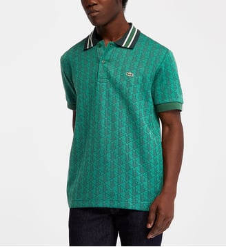 Polo droit Blend signature - Lacoste - Vert