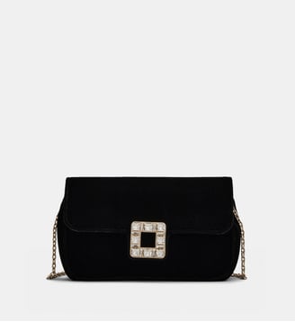 Sac pochette Tres Vivier détails strass - Roger Vivier - Noir