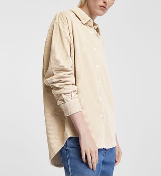 Chemise ample coton velours - American Vintage - Mastic