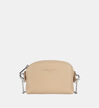 Sac porte-monnaie cuir foulonné - Lancaster - Beige foncé