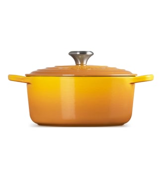 Cocotte ronde fonte émaillée nectar Ø24 cm 4,2 l - Le Creuset - Jaune