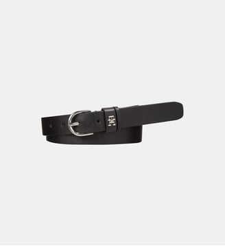 Ceinture fine en cuir - Tommy Hilfiger - Noir