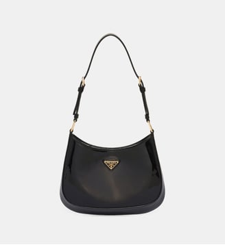 Sac à main Cleo en cuir verni - Prada - Noir