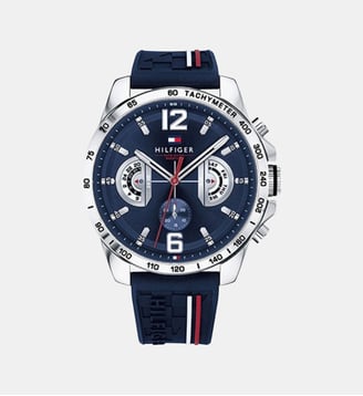 Montre Homme decker Bleu 1791476 - Tommy Hilfiger - Argenté