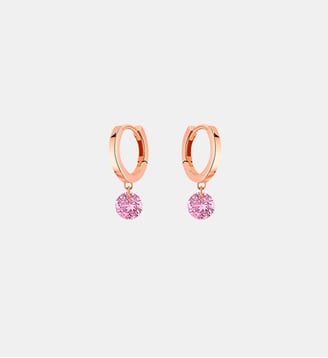 Mini Créoles Confetti - Saphir rose - poids total 0,60ct approx. or 18kt - La Brune & La Blonde - Or rose