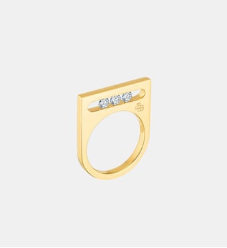 Bague Funambule - 3 diamants - poids total 0,25ct approx. - or 18kt - La Brune & La Blonde - Or jaune