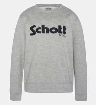 SWEAT LOGOGRISANS 14 - Schott - Gris chiné