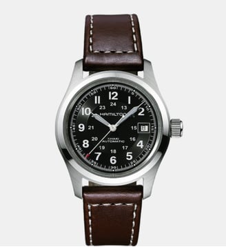 Montre Homme Khaki field Noir H70455533 - Hamilton - Argenté