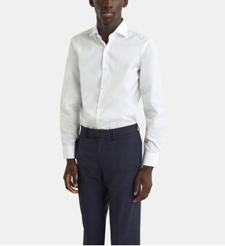 Chemise contemporaine Infroissable en coton - Figaret - Blanc