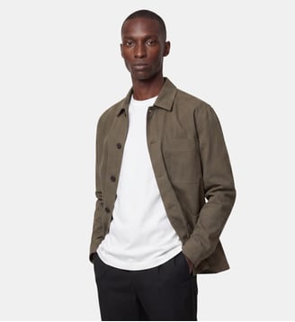 Veste worker Natelier en coton - Galeries Lafayette - Kaki olive