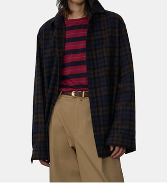Chemise en laine tartan System Studio