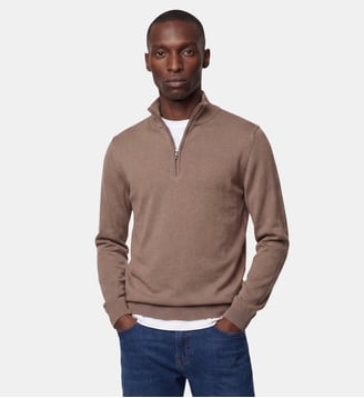 Pull camionneur droit Tericam laine mérinos - Galeries Lafayette - Beige sable