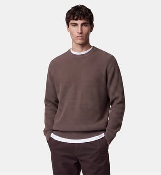 Pull Rulwool en laine - Galeries Lafayette - Marron gris
