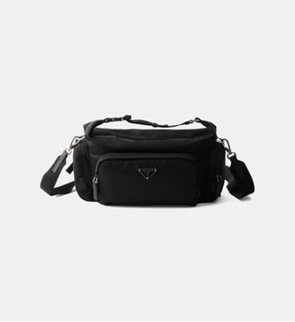 Sac porté épaule en Re-Nylon et cuir Saffiano Prada