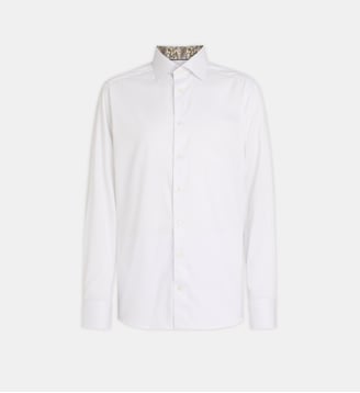Chemise à col italien - Eton - White