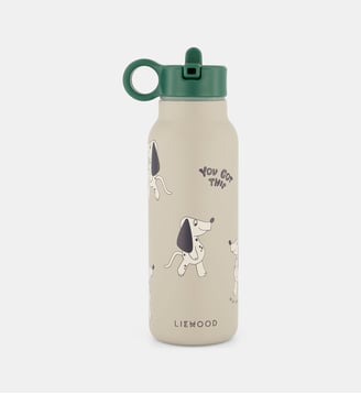 Gourde Falk fantaisie 350 ml  - Liewood - Gris et vert
