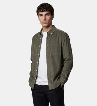 Chemise droite Nircord coton - Galeries Lafayette - Kaki olive