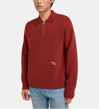Pull zip laine mélangée Calvin Klein