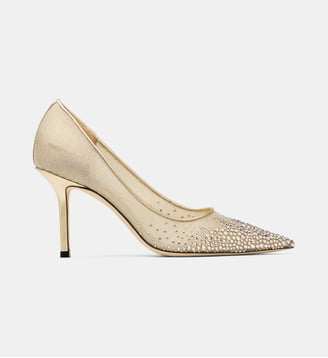 Escarpins Love 85 - Jimmy Choo - Cristal et dore
