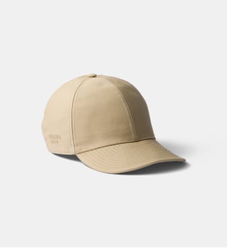 Casquette de baseball en satin de coton Prada