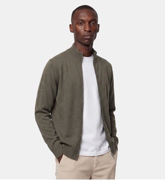 Gilet zippé Lambgi - Galeries Lafayette - Kaki