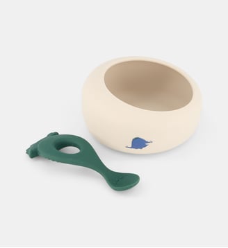 Bol d'apprentissage avec cuillère Sparia silicone Liewood