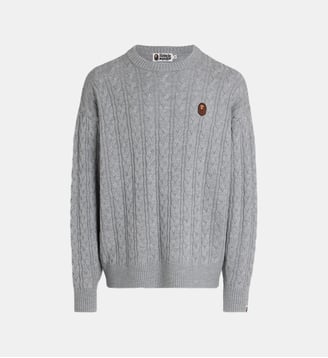 Pull One Point laine - A BATHING APE ® - Gris