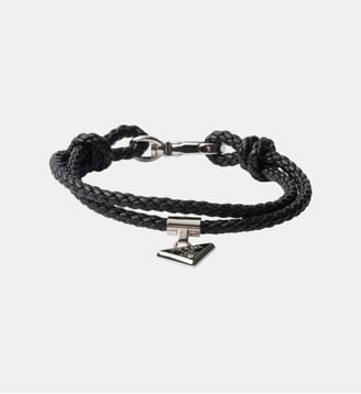 Bracelet double tour en cuir nappa Prada