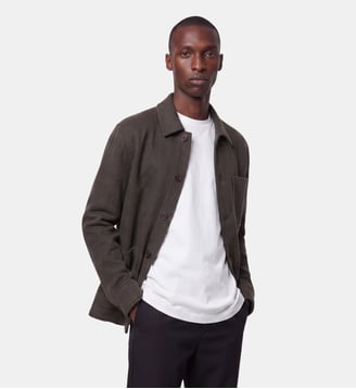 Surchemise workwear épaisse Doil laine - Galeries Lafayette - Kaki olive