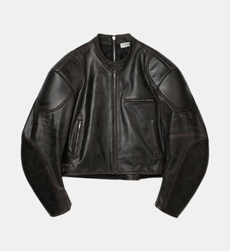 Blouson de motard en cuir System Studio