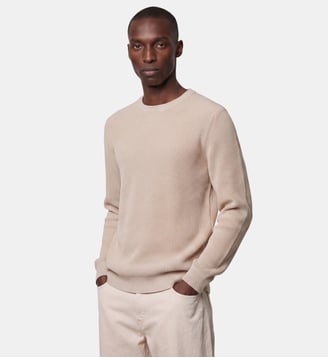 Pull droit Pulitch maille texturée coton bio - Galeries Lafayette - Écru