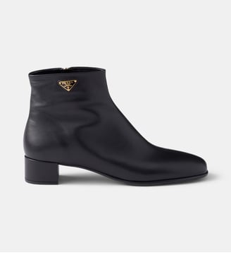 Bottines en cuir nappa Prada