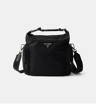 Sac porté épaule en Re-Nylon et cuir Saffiano Prada
