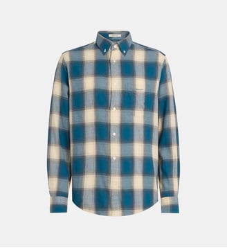 Chemise en flanelle à col américain - Gant - Bleu