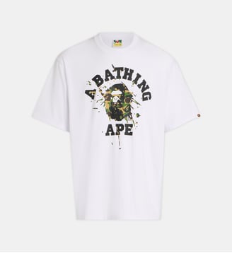 T-shirt Splash College coton - A BATHING APE ® - White