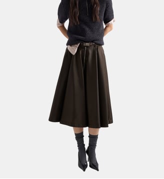 Jupe midi en Re-Nylon Prada