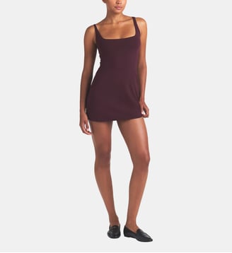 Robe courte ajustée col carré Skims
