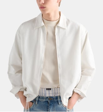 Chemise zippée en coton - Prada - Neutre