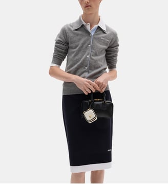 Cardigan en cachemire à col polo Miu Miu