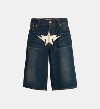 Short Twin Star Selvedge coton denim - A BATHING APE ® - Indigo