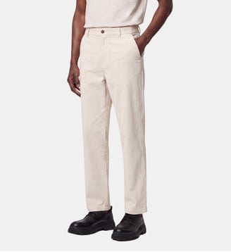 Pantalon droit Lordpan velours milleraies recyclé - Galeries Lafayette - Écru gris